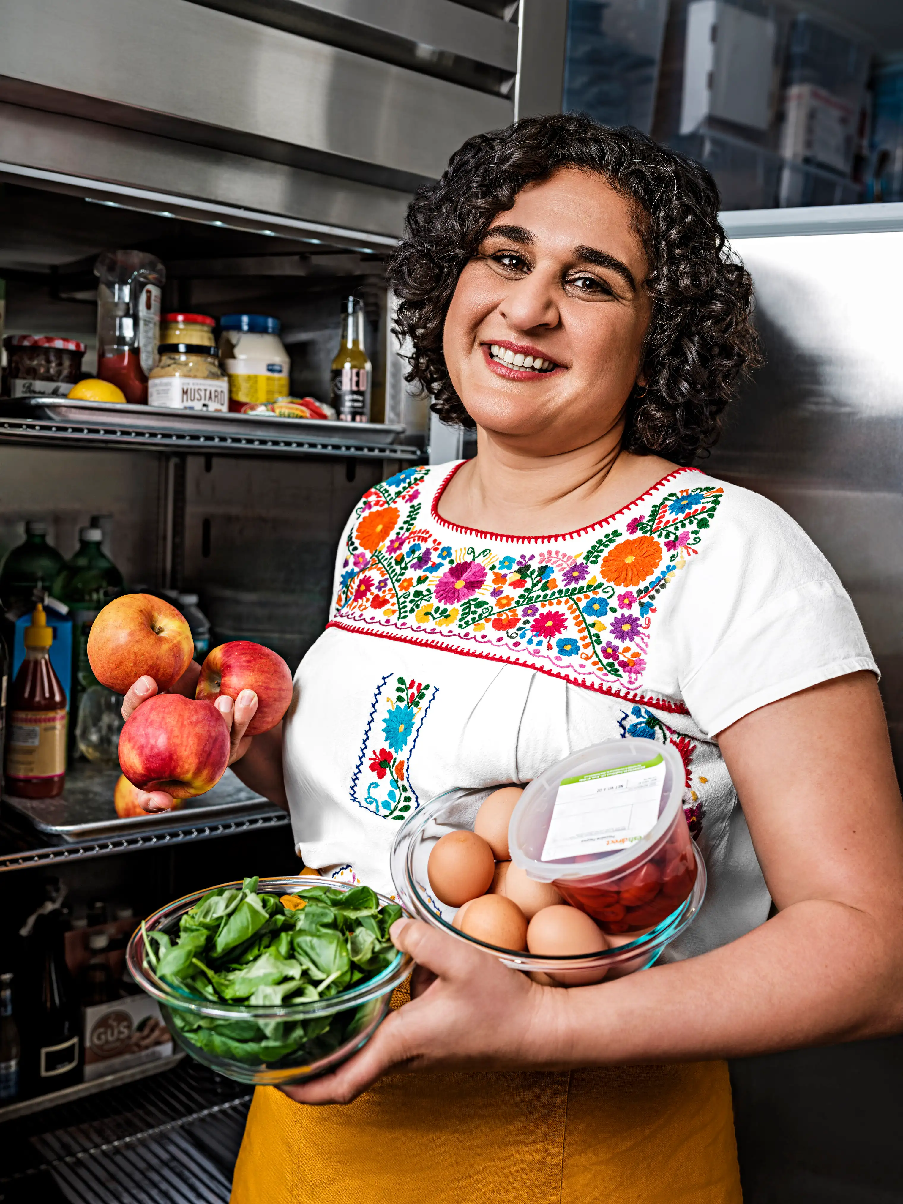 Samin Nosrat, author of Salt, Fat, Acid, Heat and star of the Netflix show of the same name, photographed in New York City on February 15, 2019.