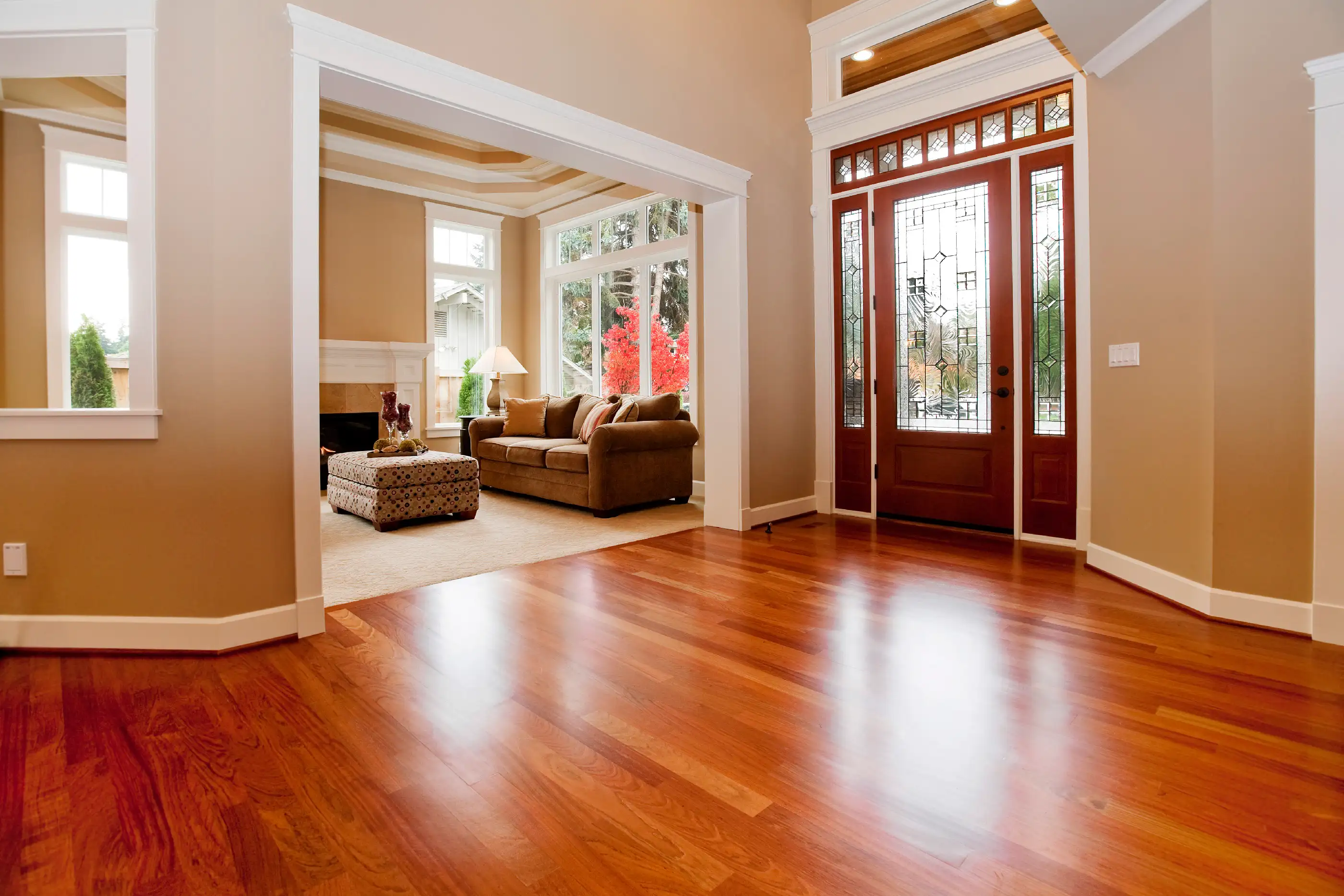 Beautiful New custom Entryway upscale home hardwood floors