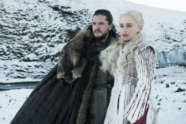 Kit Harington and Emilia Clarke in Season 8 of Game of Thrones.