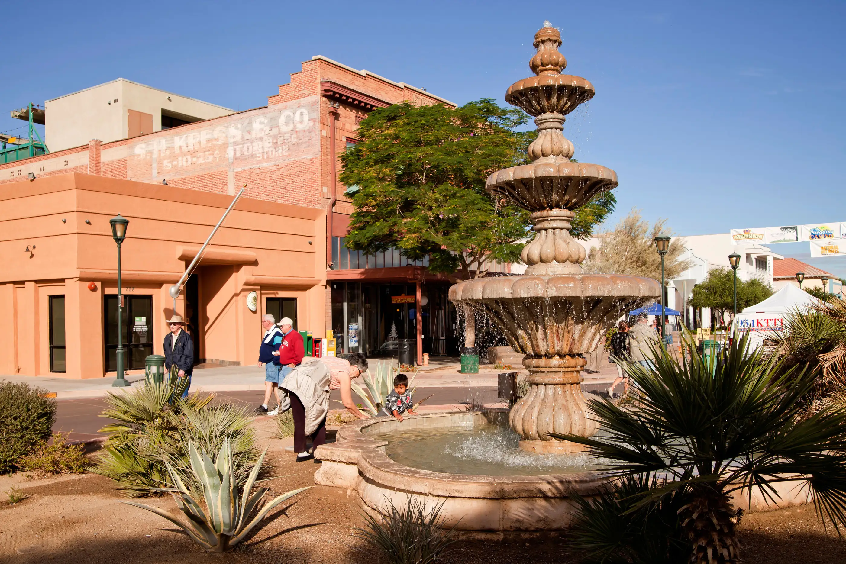 fountain at downtown Yuma, Arizona