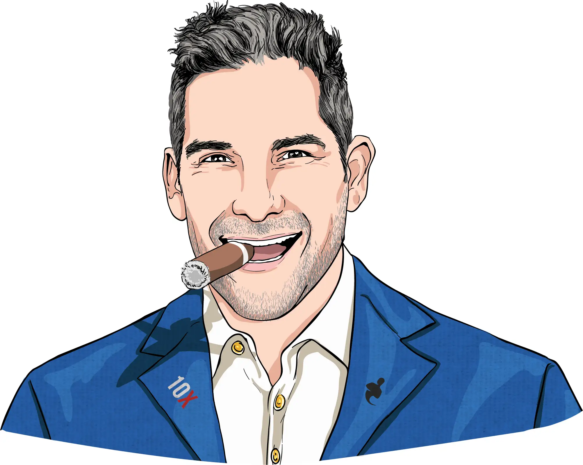 Grant Cardone Portrait with Cigar in Mouth