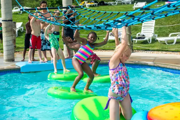 Children playing in pool in Dale City, Virginia