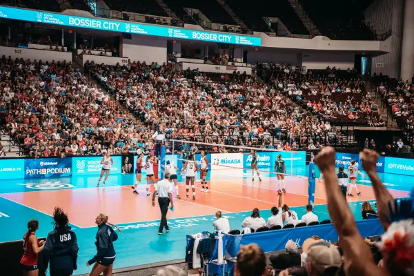 volleyball game in Bossier City, Louisiana