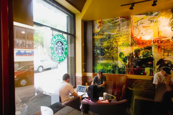 Starbucks on Plaza de Armas in Old San Juan