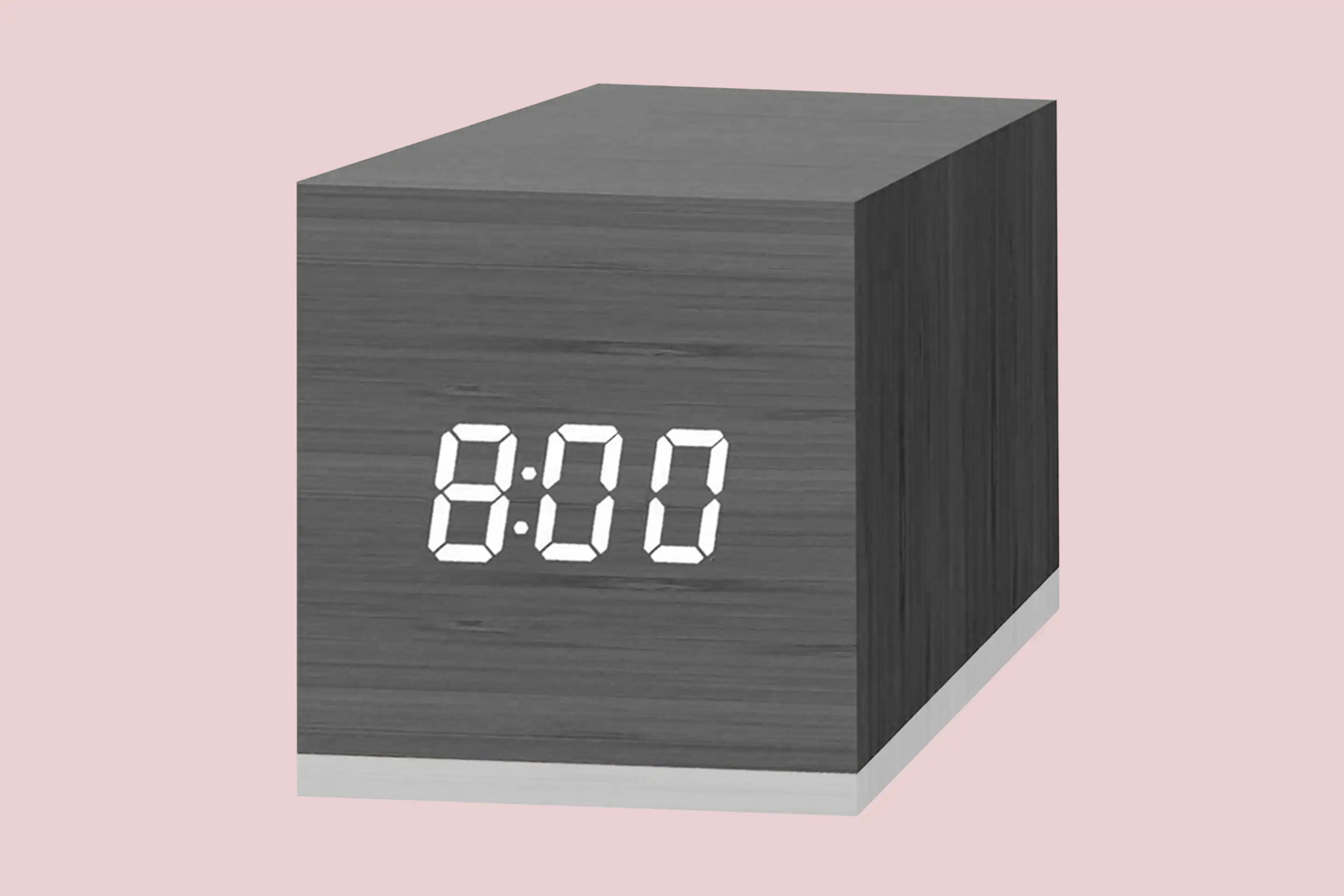 JALL Wooden Cubic Digital Alarm Clock