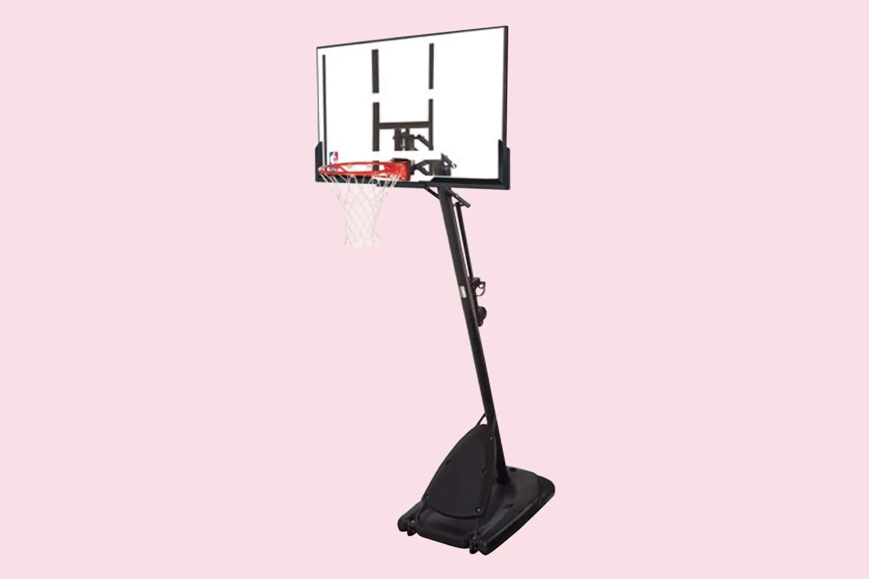 Spalding 54 Polycarbonate Backboard NBA Portable Basketball System Hoop