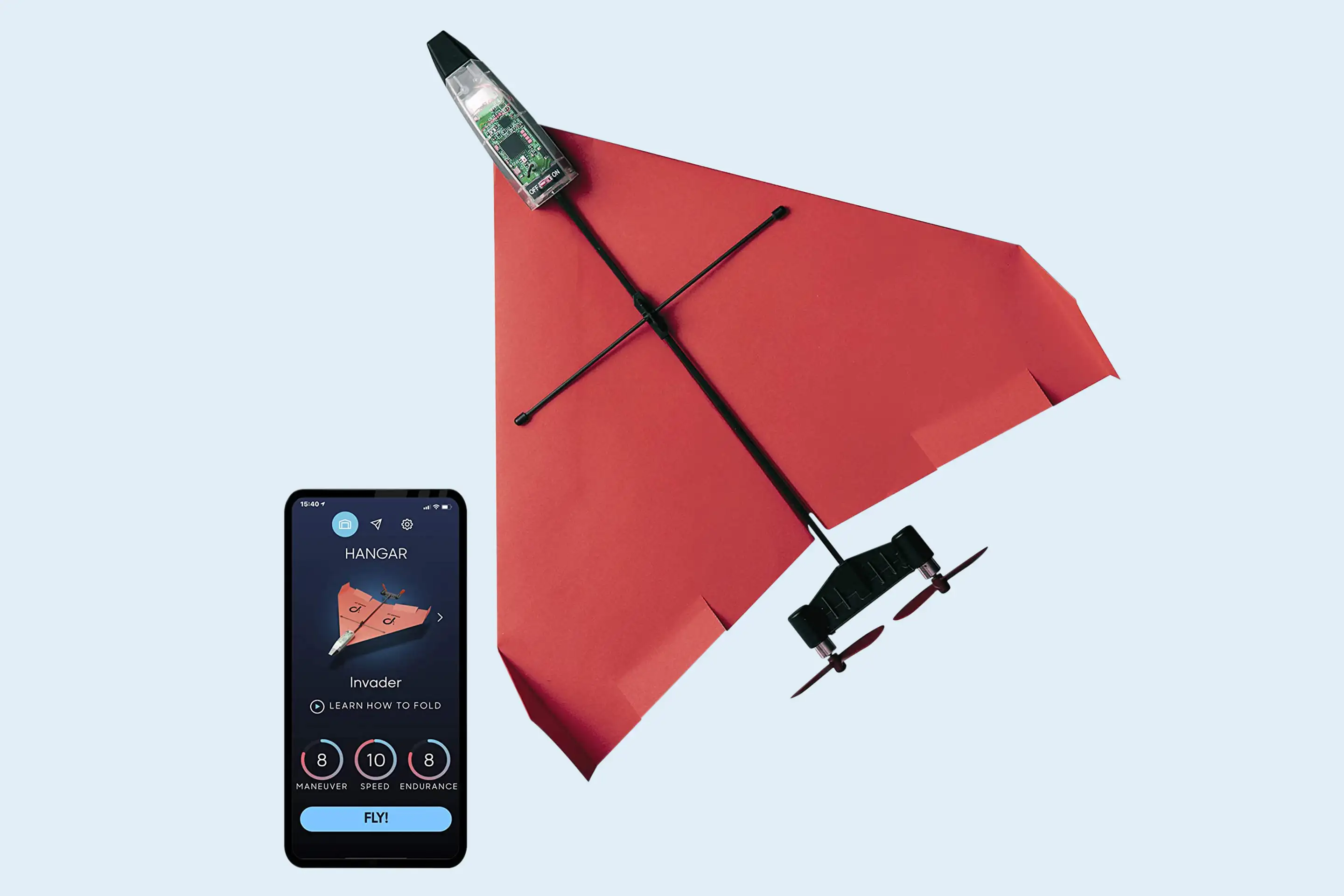Power Up Next Generation Smartphone Controlled Paper Airplane Kit