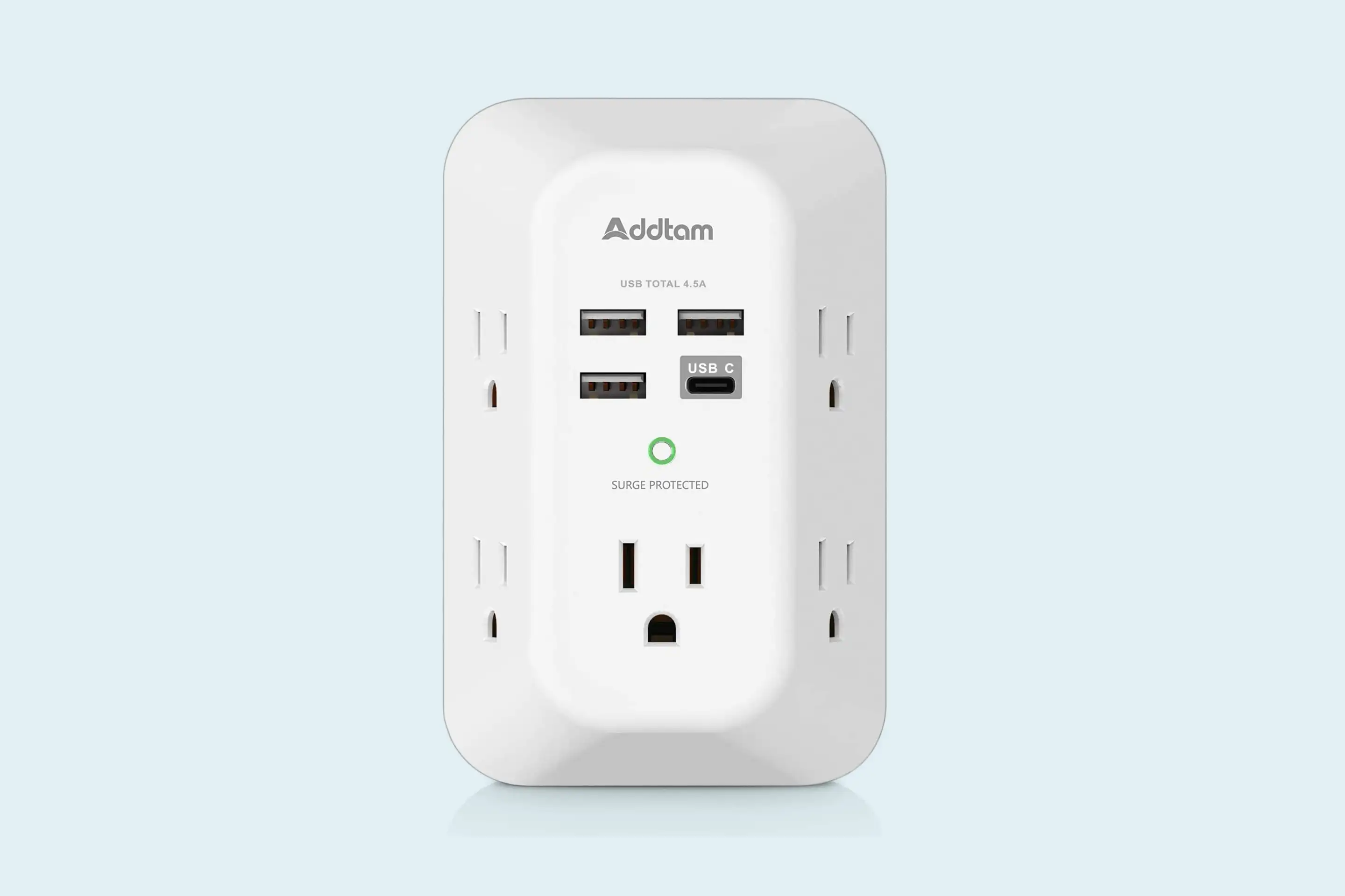 USB Wall Charger Surge Protector 5 Outlet Extender