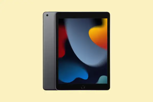 Apple 10.2-inch iPad (2021) Wi-Fi 64GB on a colored background
