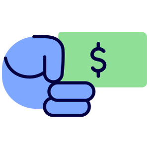 icon of a hand with a dollar