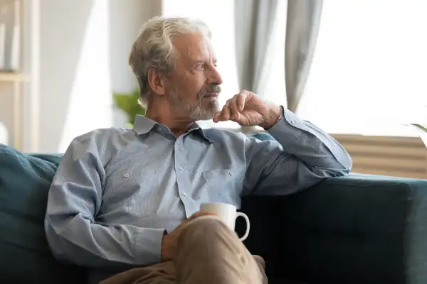 Pensive retired gentleman