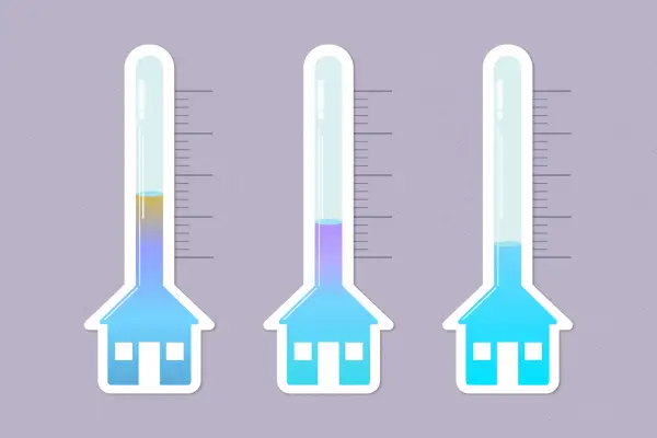 Three House Shaped Thermometers