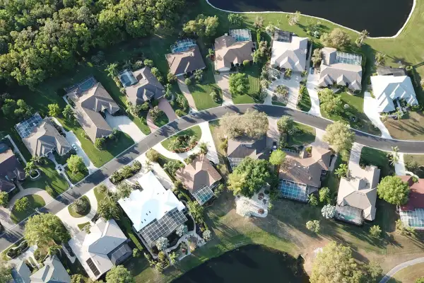 Aerial View Of Gated Community In Tampa, Florida