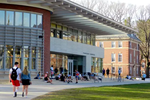 Students walking at the Williams College campus