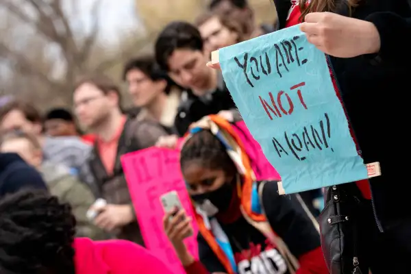 Student loan protest