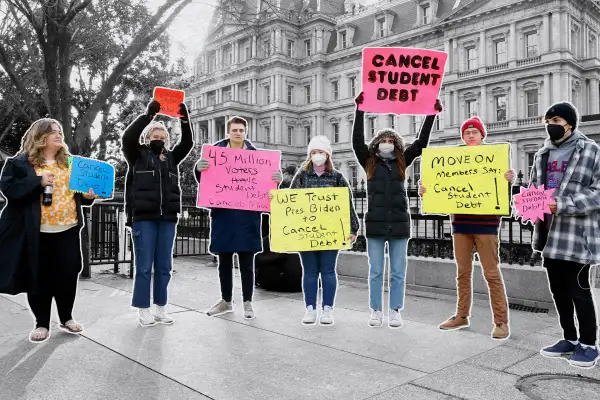 Students protest in Washington for student loan forgiveness