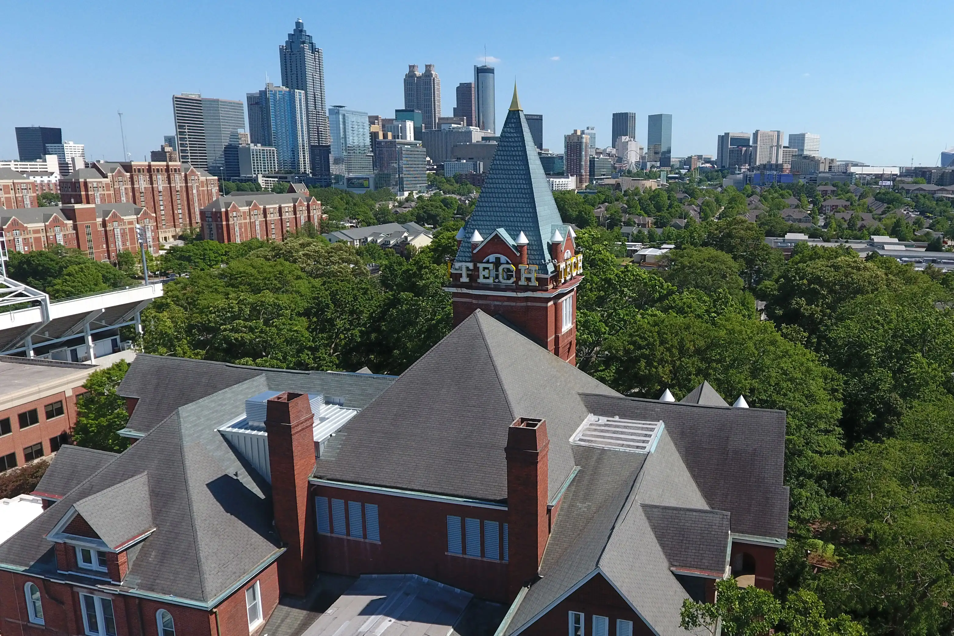 Aerial view of the Georgia Institute of Technology campus