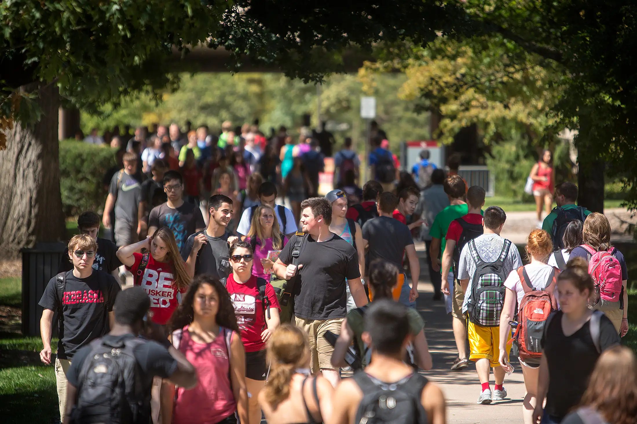 Students Crossing Campus