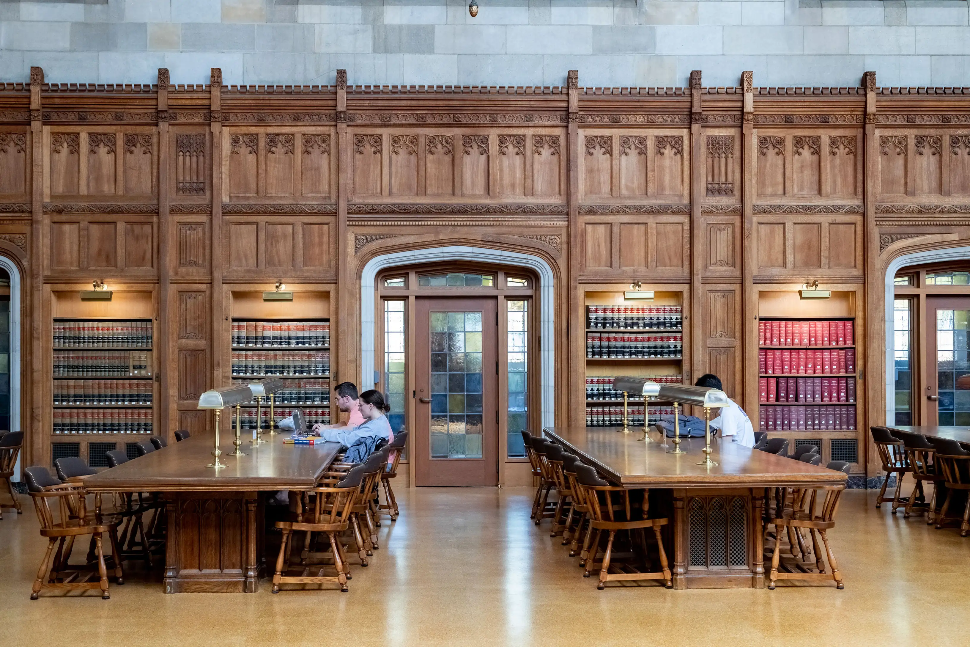 Students studying in the library at the University of Michigan Ann Arbor