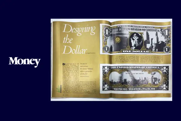 Scan of an old Money article about designing the U.S. Dollar