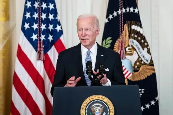 President Joe Biden during a press conference