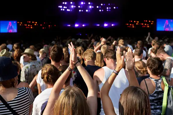 Photo of a summer concert crowd