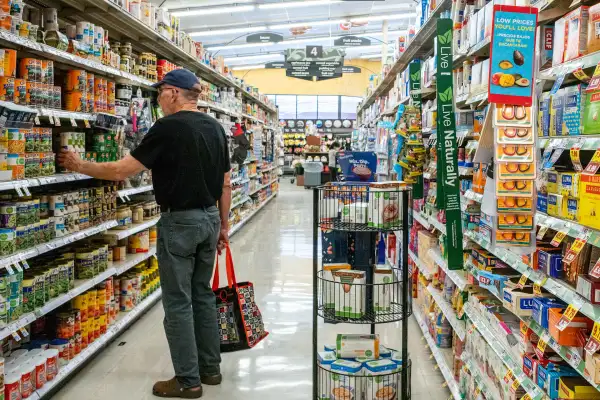 Elderly Man In A Supermarket