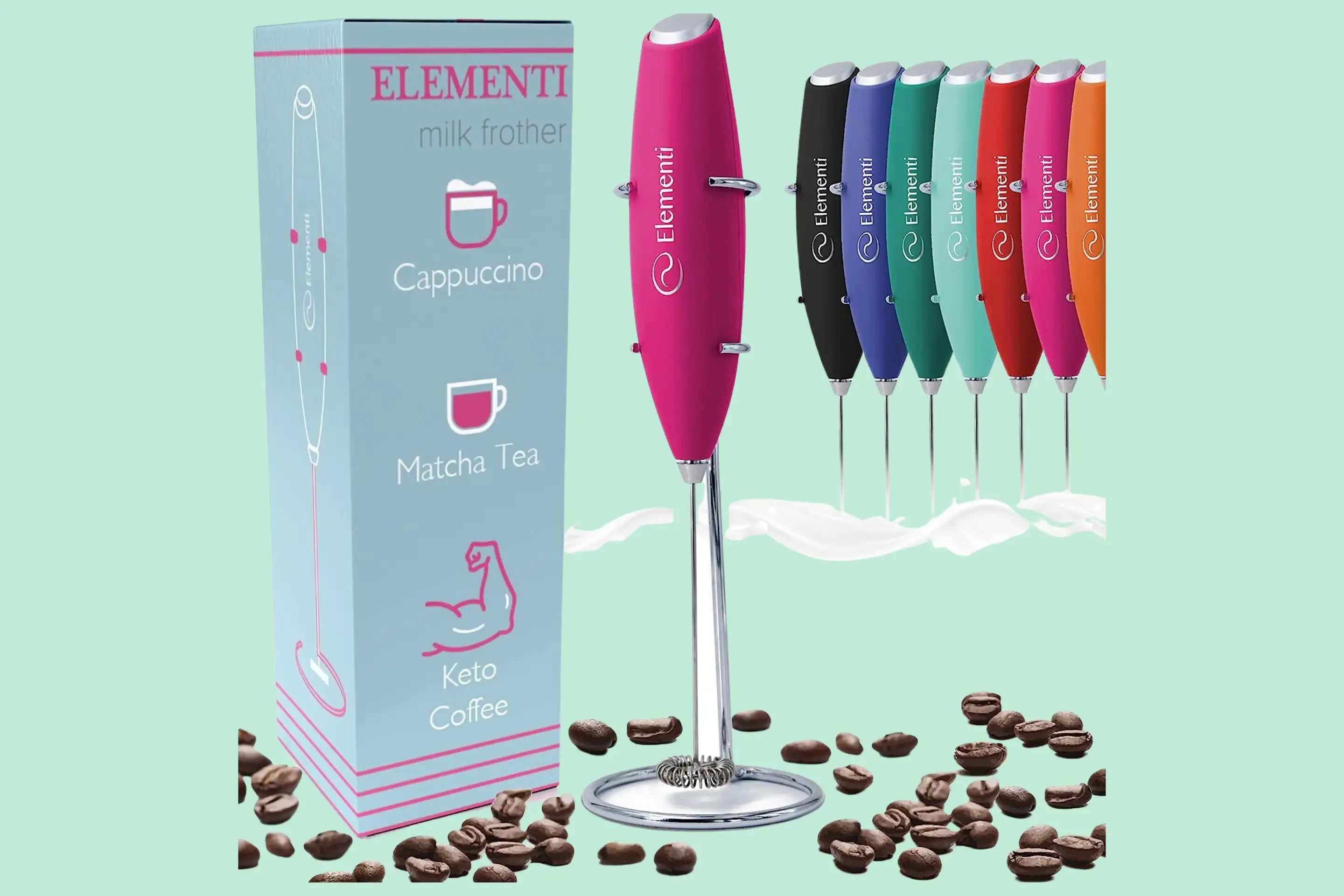 Elementi Electric Milk Frother Handheld