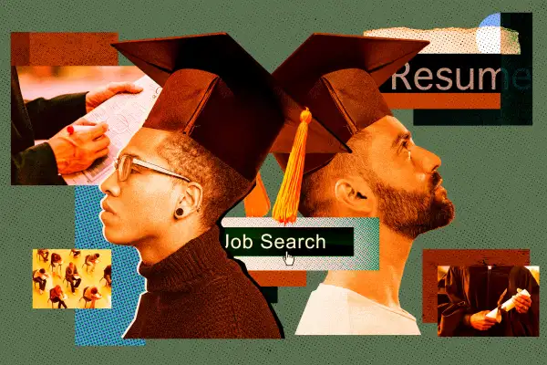 Collage of College students and Job images