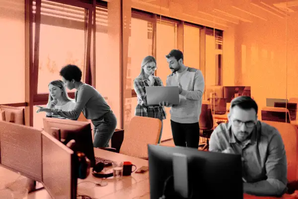 Employees working in an office