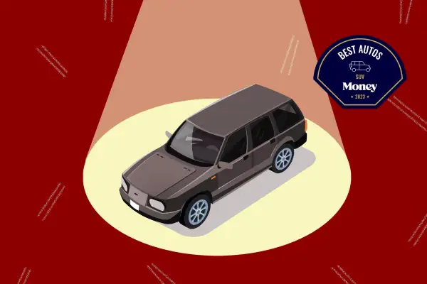 Illustration of an automobile in the spotlight