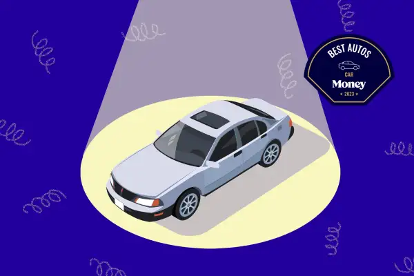 Illustration of a car in the spotlight