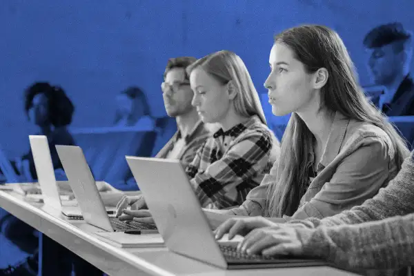 College students in a lecture room