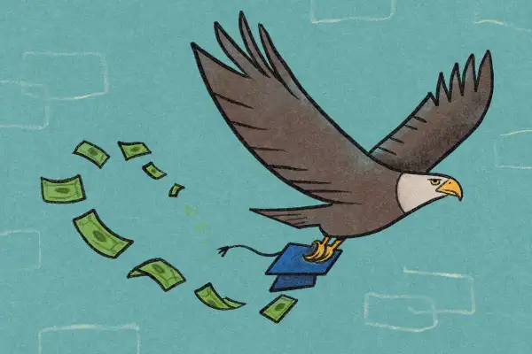 Illustration of an eagle representing federal student loans