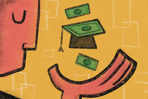Illustration on how student loans work