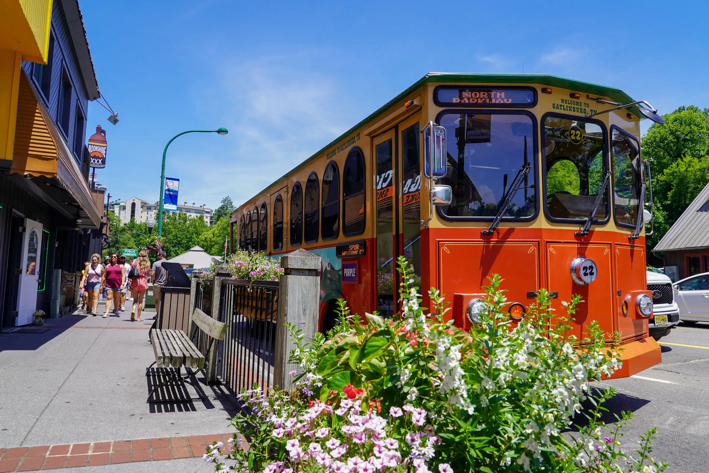 Trolley in Gatlinburg Tennessee