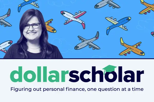 Dollar Scholar banner featuring many planes