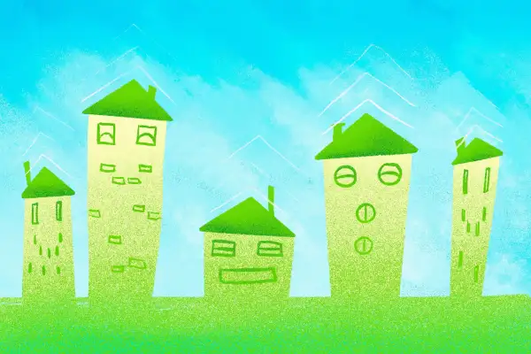Illustration depicting the housing market