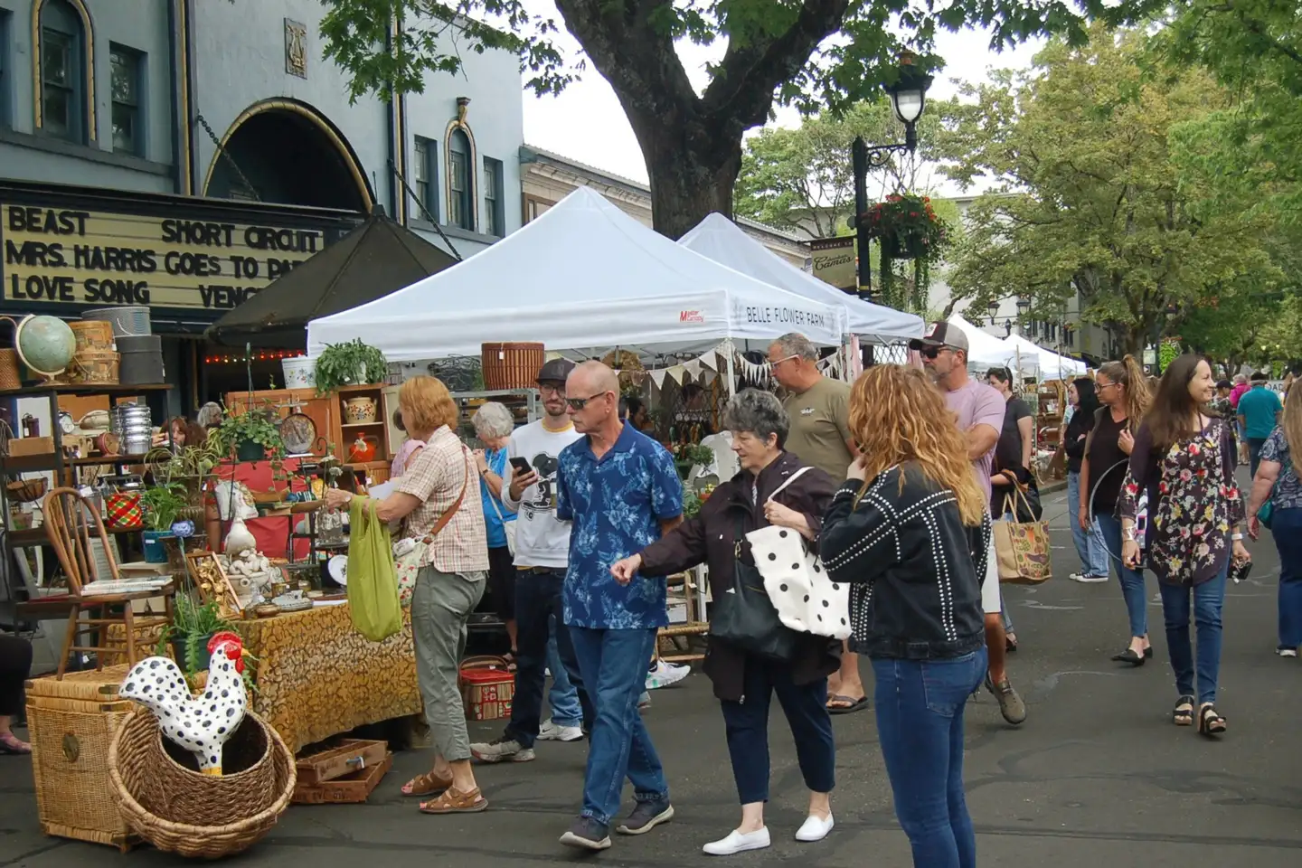 Outdoor market in Camas, Washington