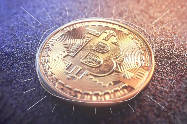 An illustration of a bitcoin