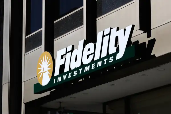 Fidelity Investments logo is seen on the building in Chicago, United States