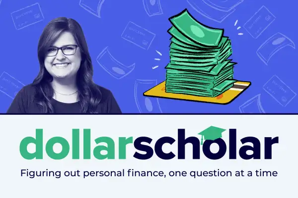 Dollar Scholar banner featuring a fun illustration