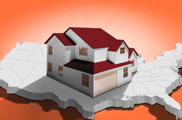 Photo Illustration of a house on top of a United States Map